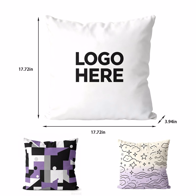 Full Color Square Decorative Pillow with Insert