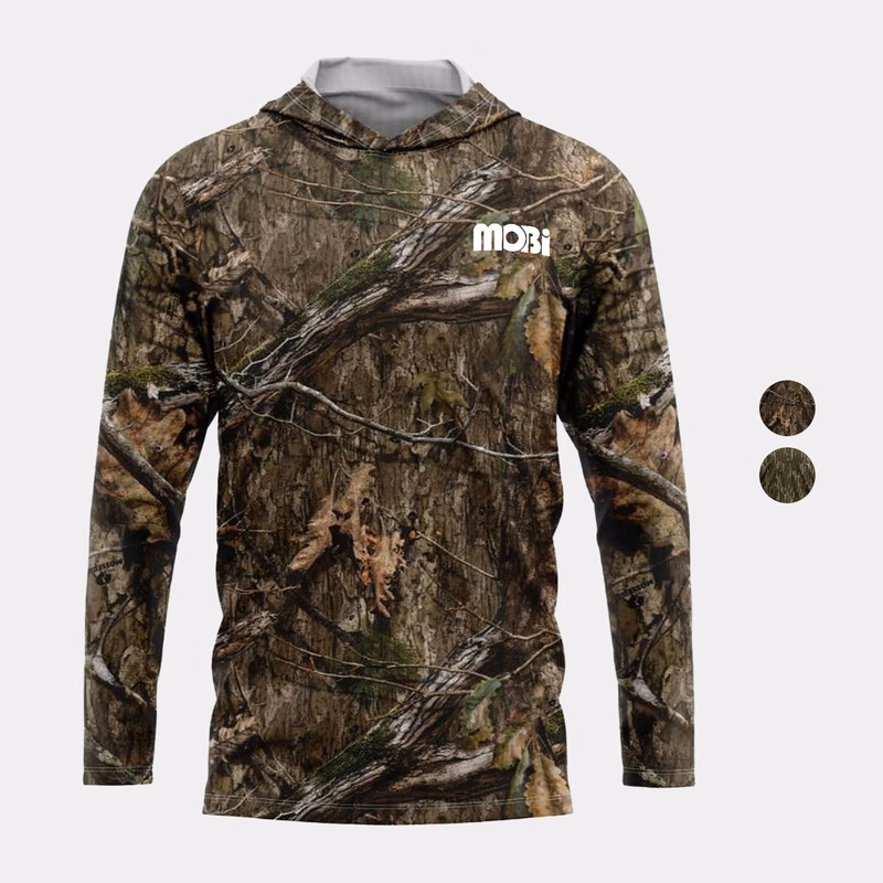 Mossy Oak® Men's 4.4 oz. Polyester Interlock Hooded T-Shirt