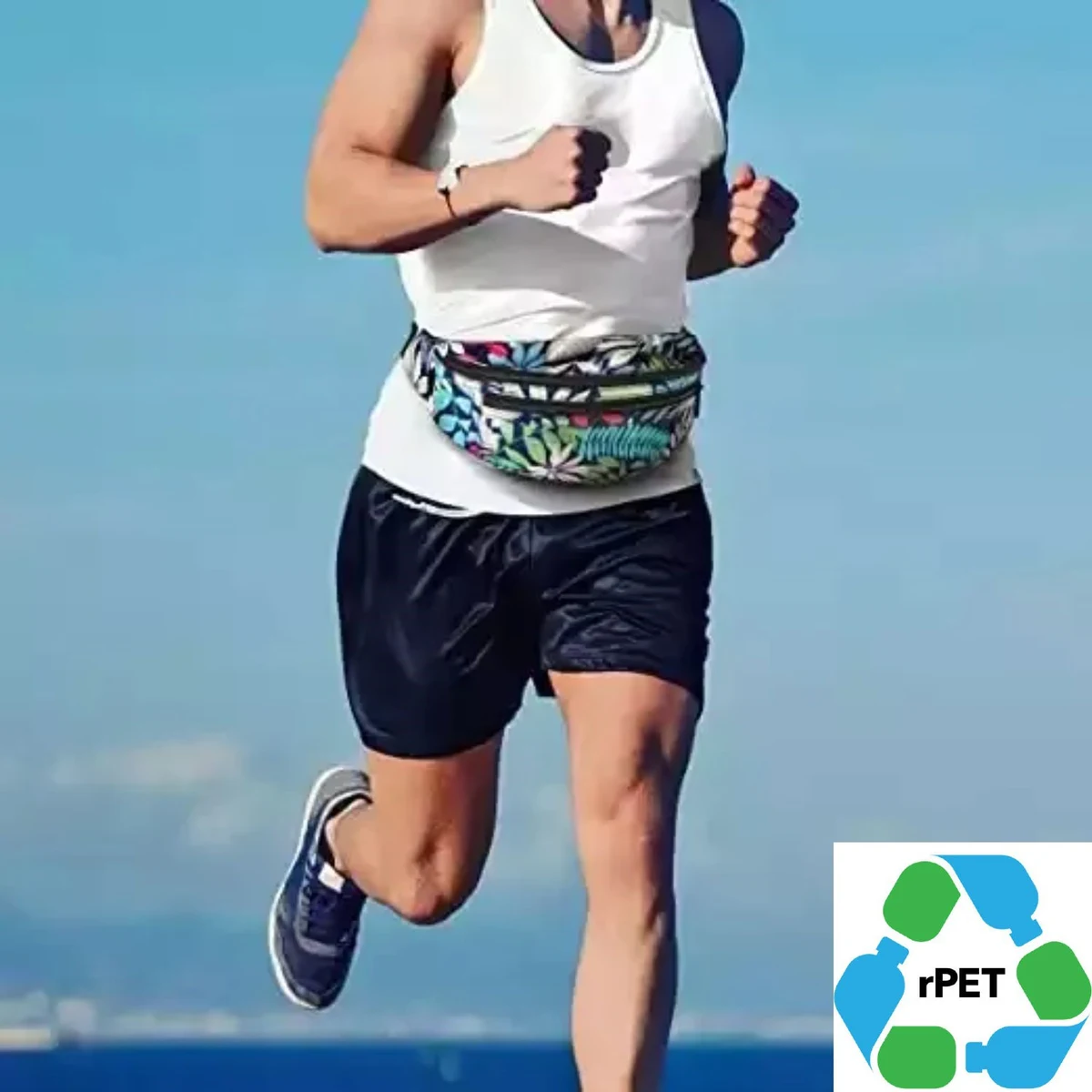 3 Zip Waist Bag rPET Recycled 600D Polyester Sublimation Fanny Pack 1