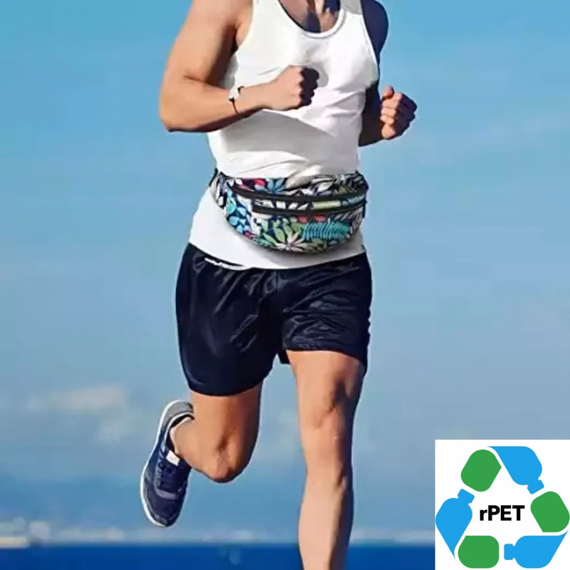3 Zip Waist Bag rPET Recycled 600D Polyester Sublimation Fanny Pack