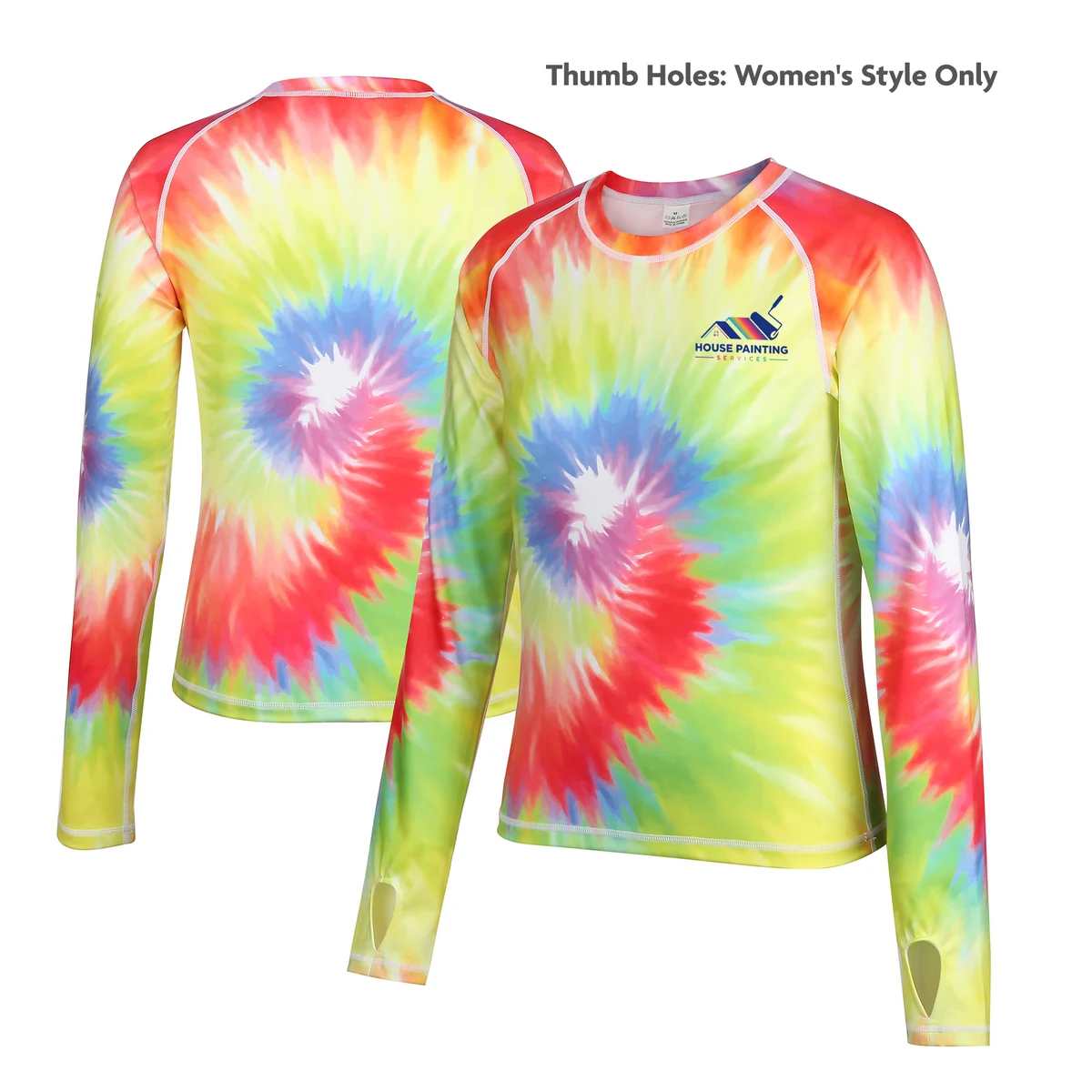 Custom Raglan Workout Long Sleeve Shirt With Flatlock Seams (Full Color) 1