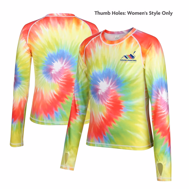 Custom Raglan Workout Long Sleeve Shirt With Flatlock Seams (Full Color)