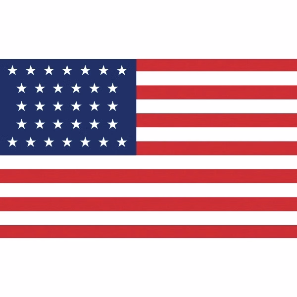 Historical US 32 Stars Flag