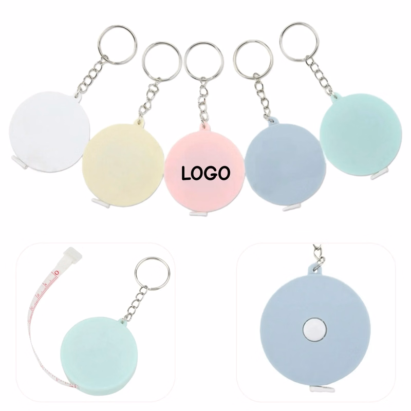 Round Tape Measure Keychain Mini Measuring Tool