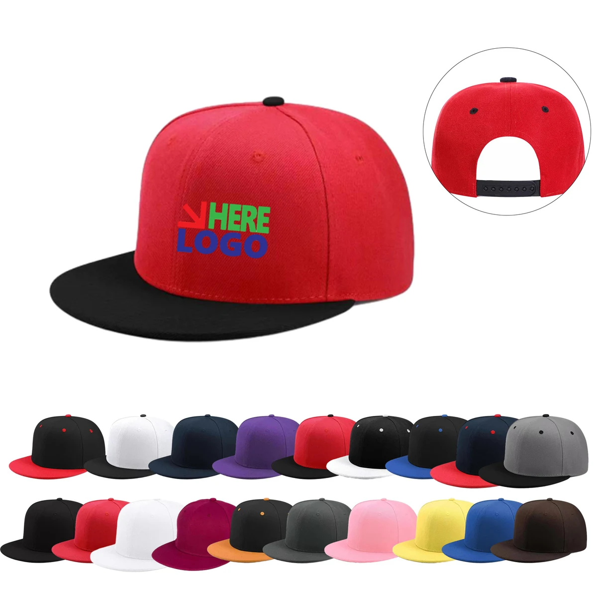 Flat Edged Color Blocked Baseball Cap 1
