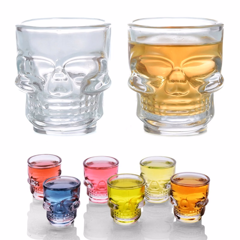 Circleware Skull Face Heavy Base Whiskey Glasses - 60ml