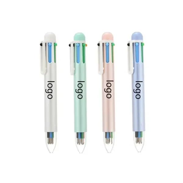 6 Colors Retractable Ballpoint Pens for Office, School and Events, custom pen with logo imprint 1