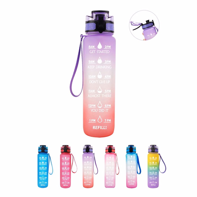 32 Oz. Sports Water Bottle With Time Mark
