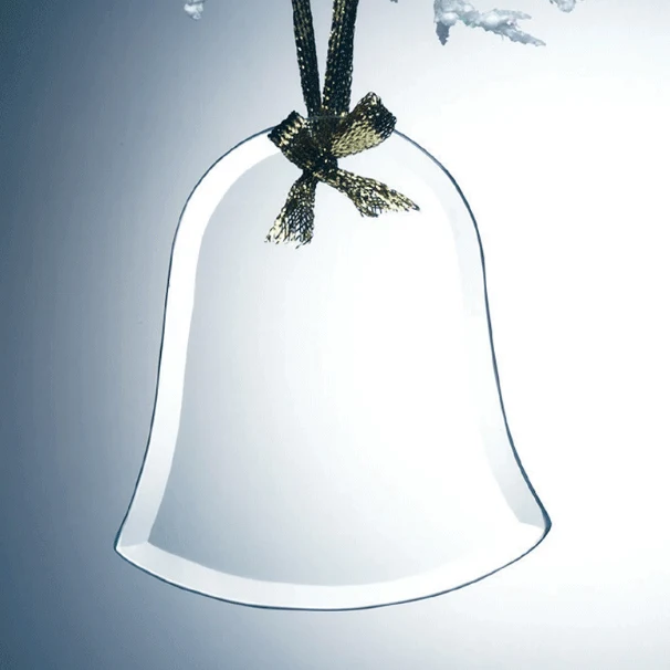 Beveled Jade Glass Ornament - Bell 1