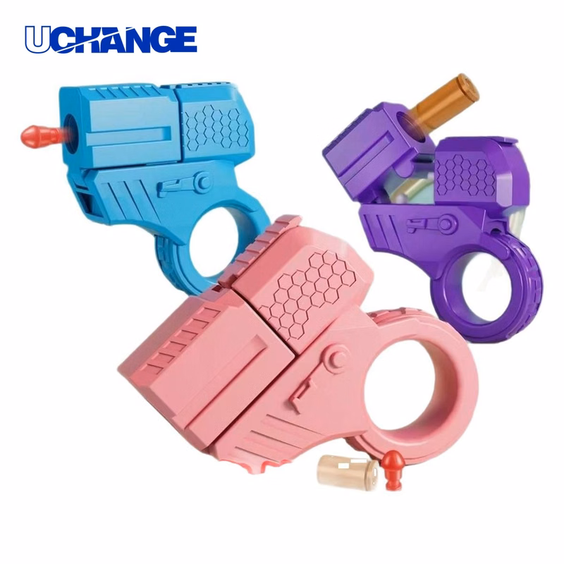 Mini Finger Ring Stress Toy Gun