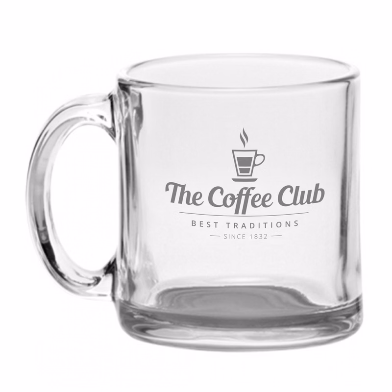 13 oz. Kona Glass Coffee Mug (1 Color Imprint)