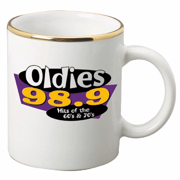 11 oz. White C-handle Stoneware Mug