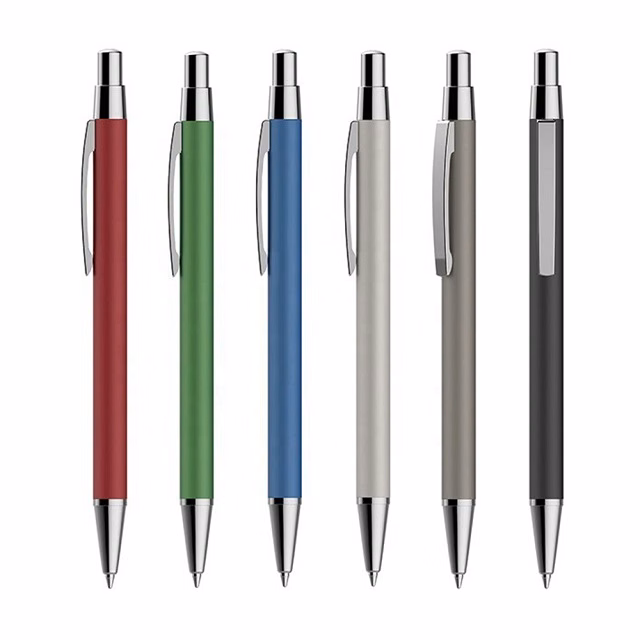 Slim Matte Metal Click Ballpoint Pen