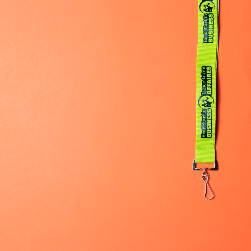 Silkscreened Flat Polyester Lanyard: 1/2" W x 36" L