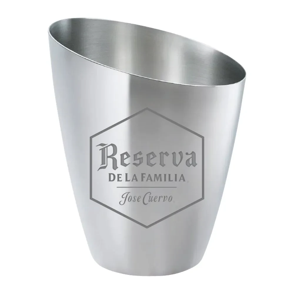 Small Slant Metal Ice Bucket 1