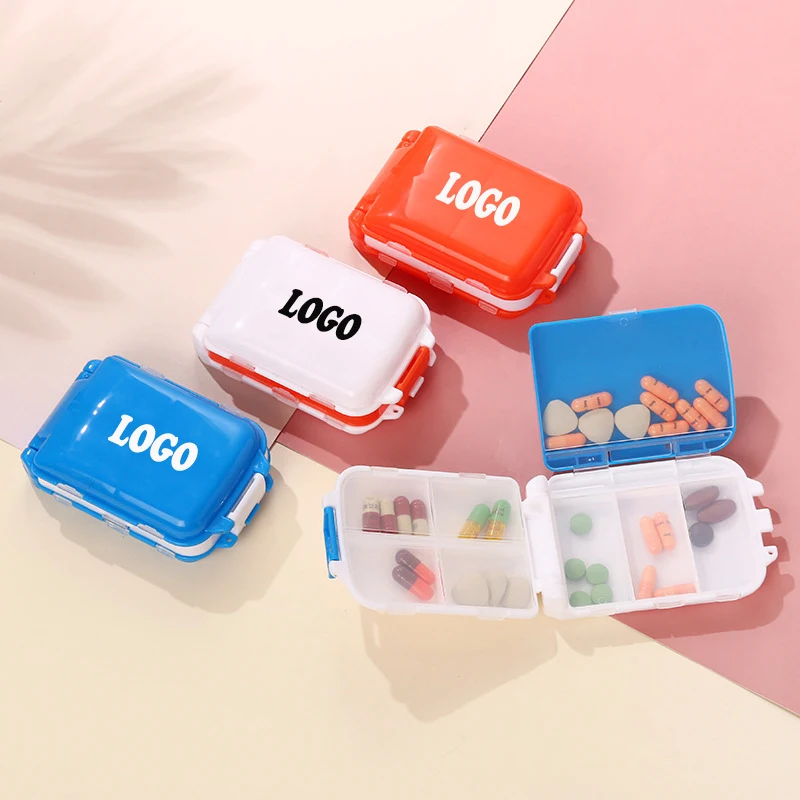 8 Compartments Pill Organizer Portable Pocket Pill Box Dispenser 1