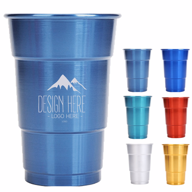 16Oz Ball Recycled Aluminum Stadium Party Cup