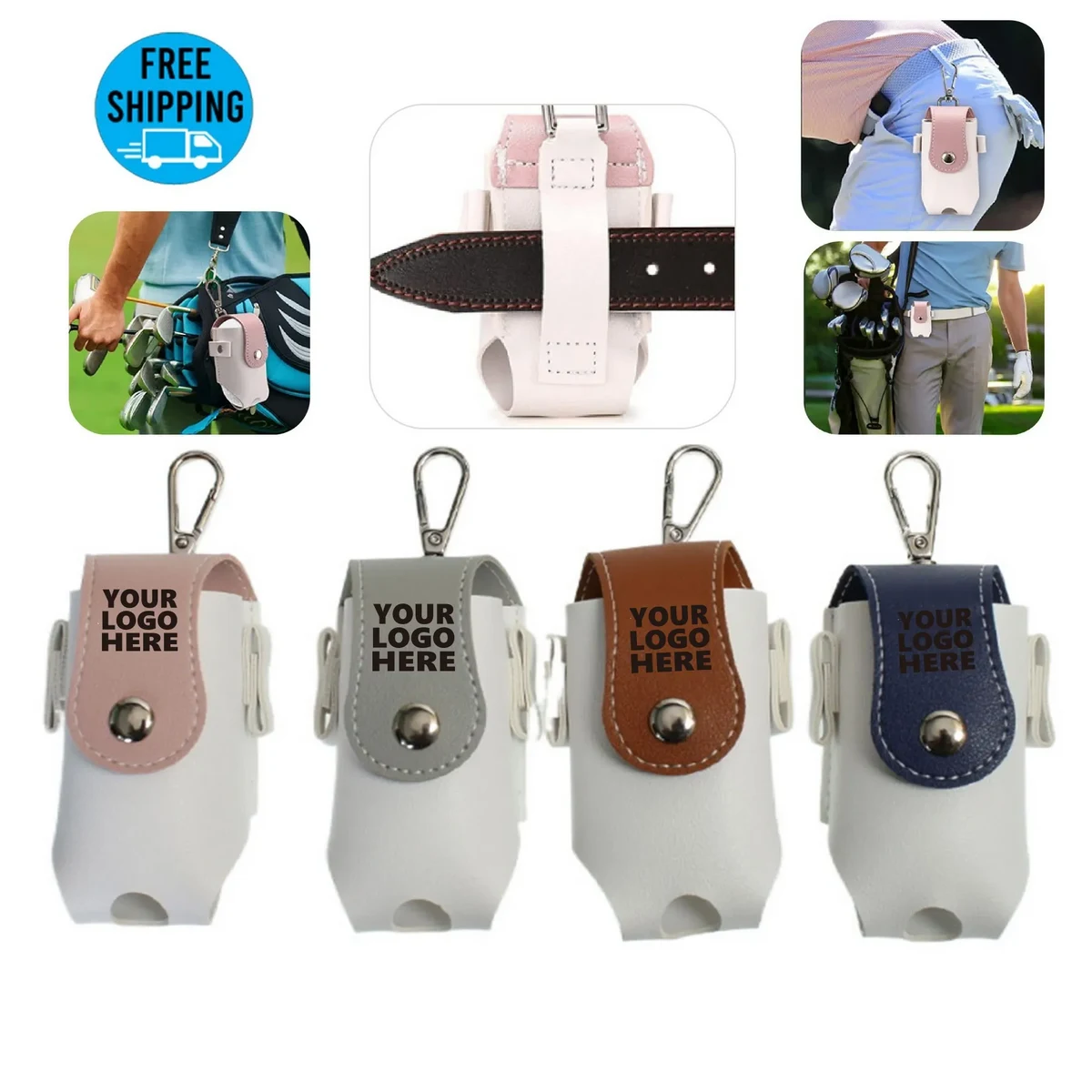 Leather Golf Ball Pouch 1