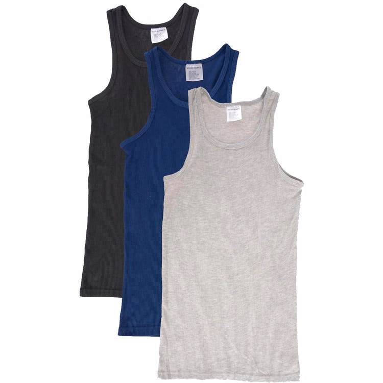 Toddler Boys' Tank Tops - 2T/3T 3 Colors 3 Pack