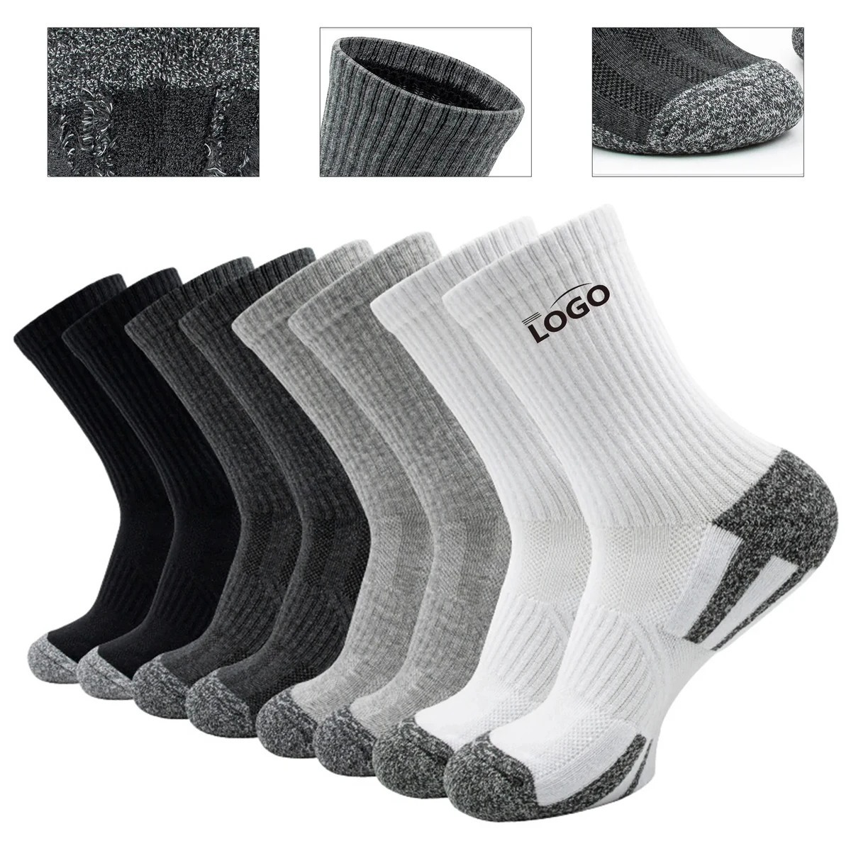 Performance Athletic Sock Combed Cotton Moisture Wicking 1