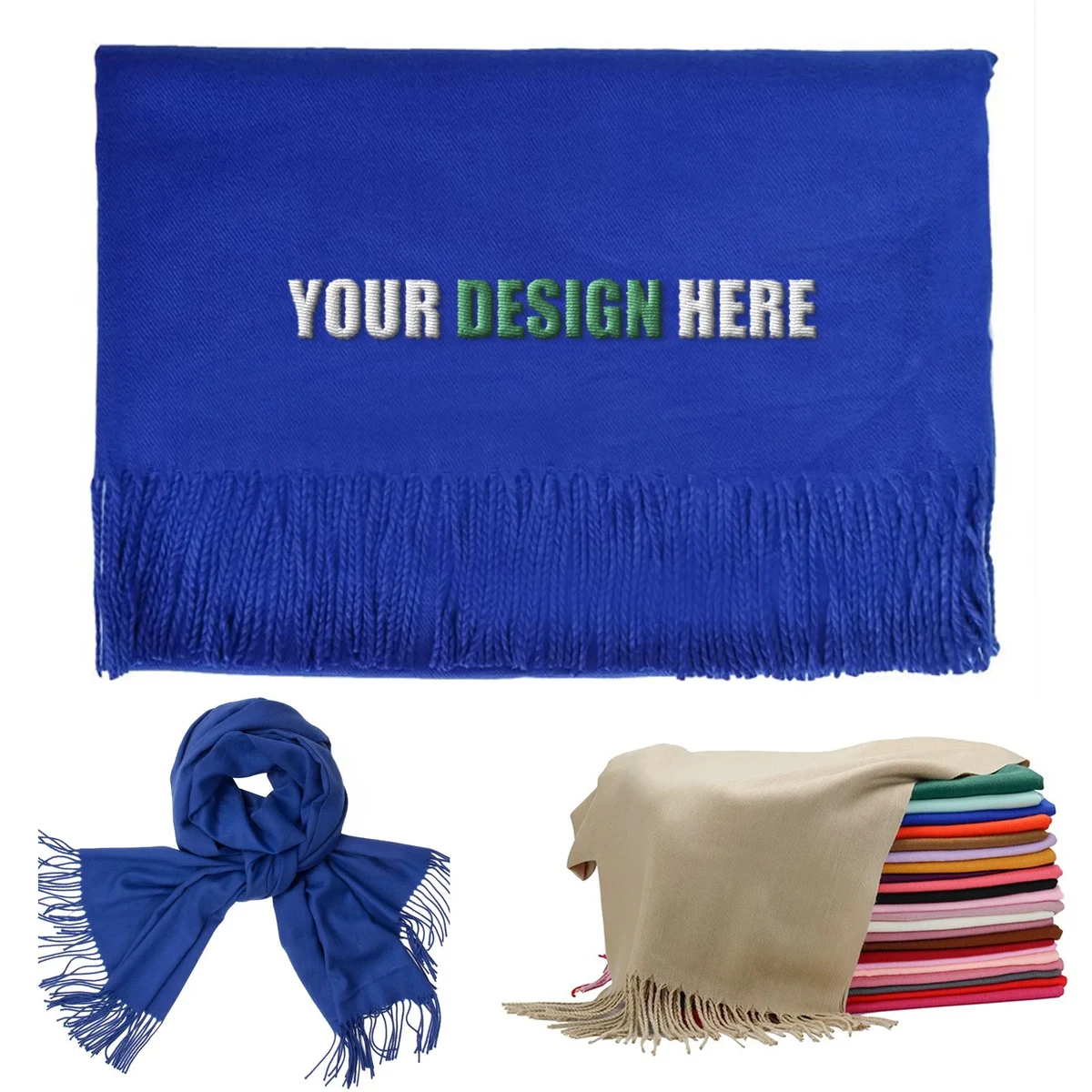 Large Faux Pashmina Scarf 1
