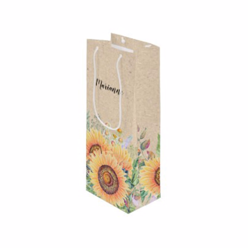 250g C1S paper bag with full color imprint on all sides (5.25*13*3.25")