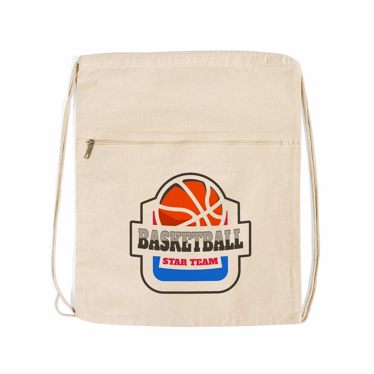 Front-Zip Drawstring Backpack 1
