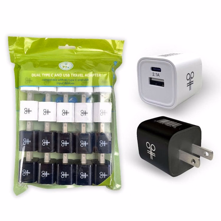 Dual Type C and USB Adapters - Assorted Colors