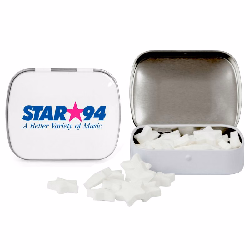 Domed Tin with Star Shaped Mints