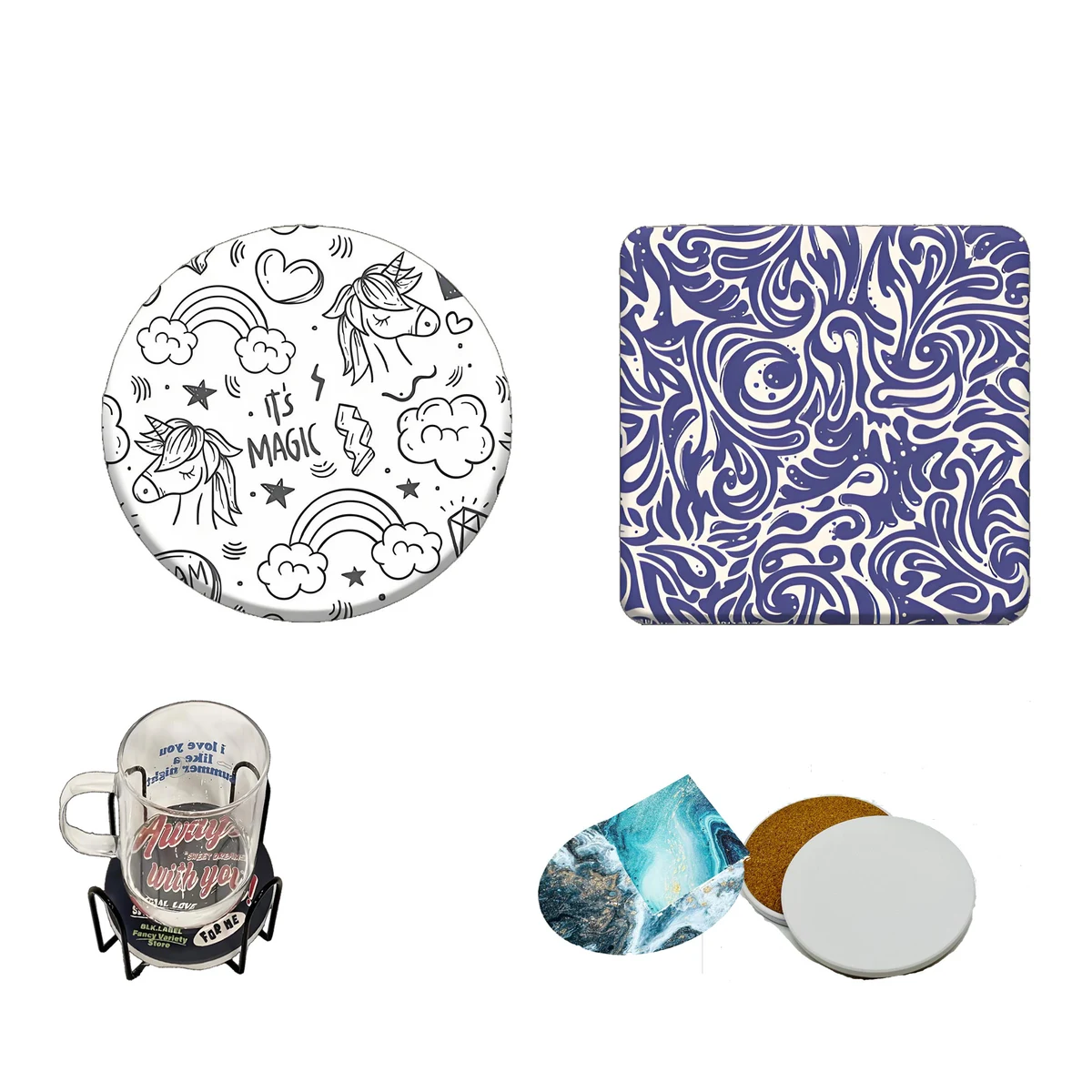 Ceramic Water Absorbing And Anti Slip Coaster 1