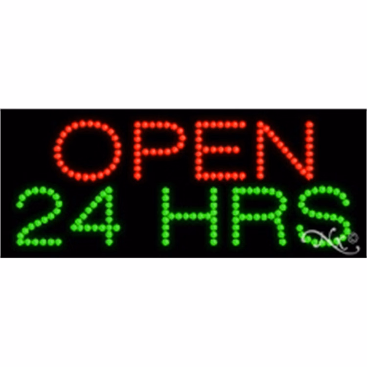 Open 24 HRS LED Sign