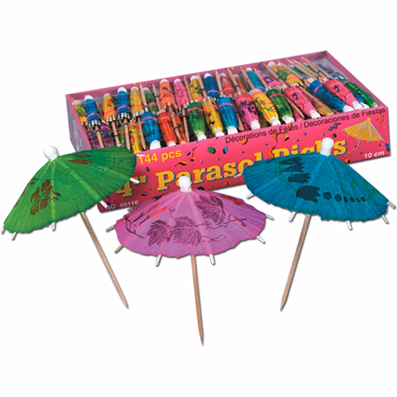 Parasol Umbrella Picks - Assorted 4"