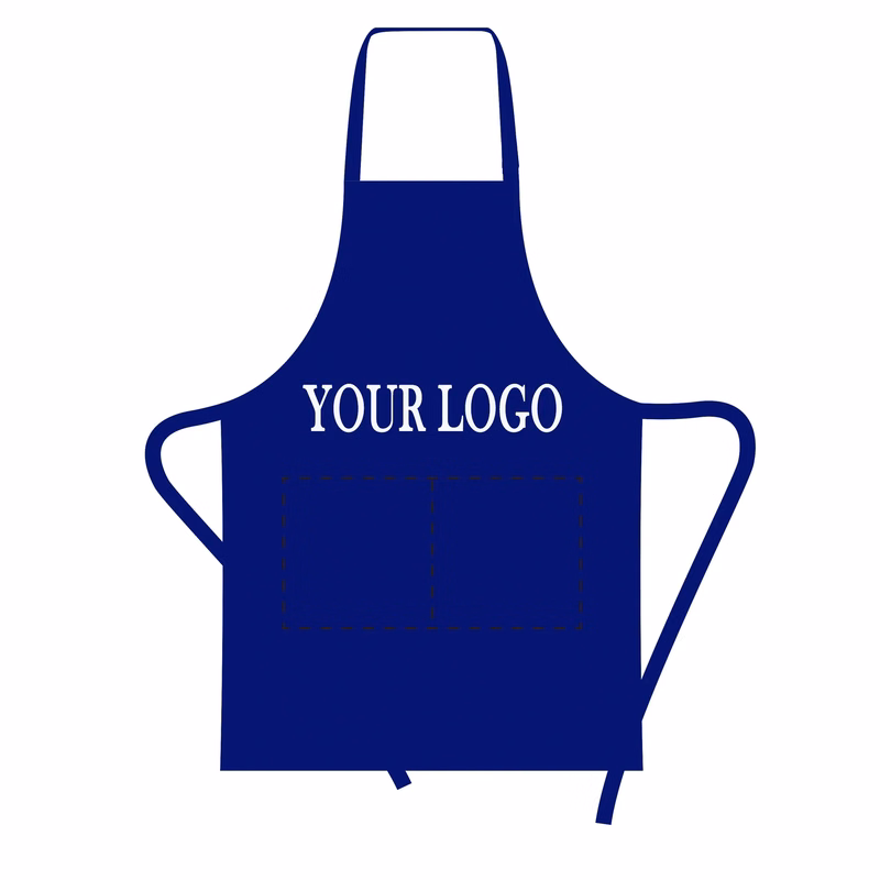 Professional Kitchen Aprons with Pockets  MOQ 100pcs