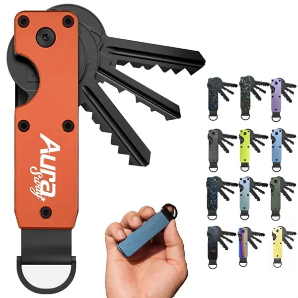 Custom Compact Folding Keychain Organizer — Professional Travel & Daily Carry 1