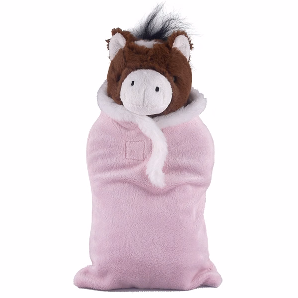 Soft Plush Horse in Baby Sleep Bag Stuffed Animal