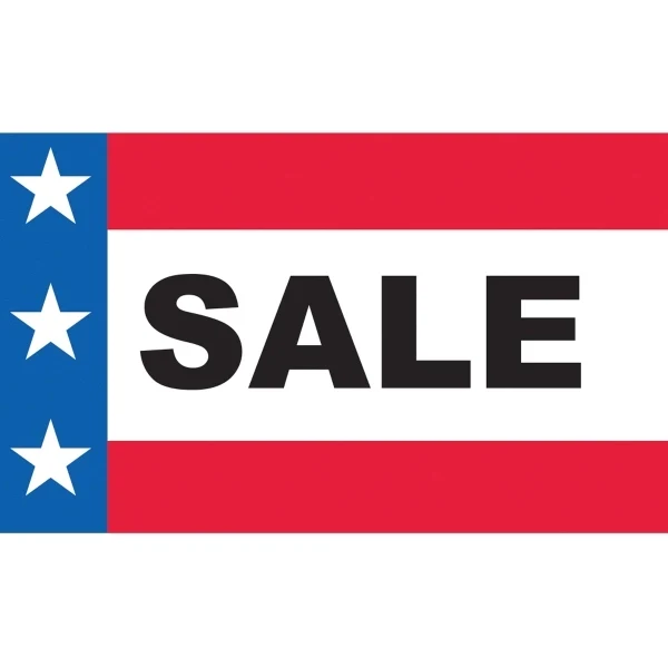 12" x 18" Patriotic Message Antenna Flag - Dozens 1