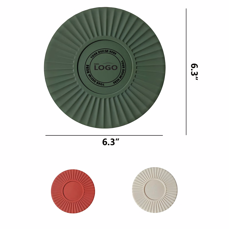 MOQ100 Food Grade Heat Resistant Silicone Non-Slip Coaster
