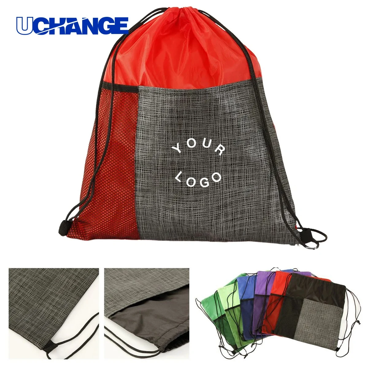 Drawstring Backpack Bag Durable for Gym or School 1