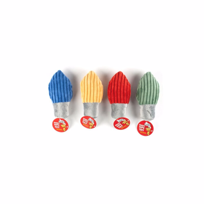 Plush Dog Toys - Holiday Light Assorted Colors