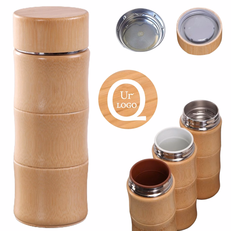 15Oz Bamboo Stainless Steel Straight Cup