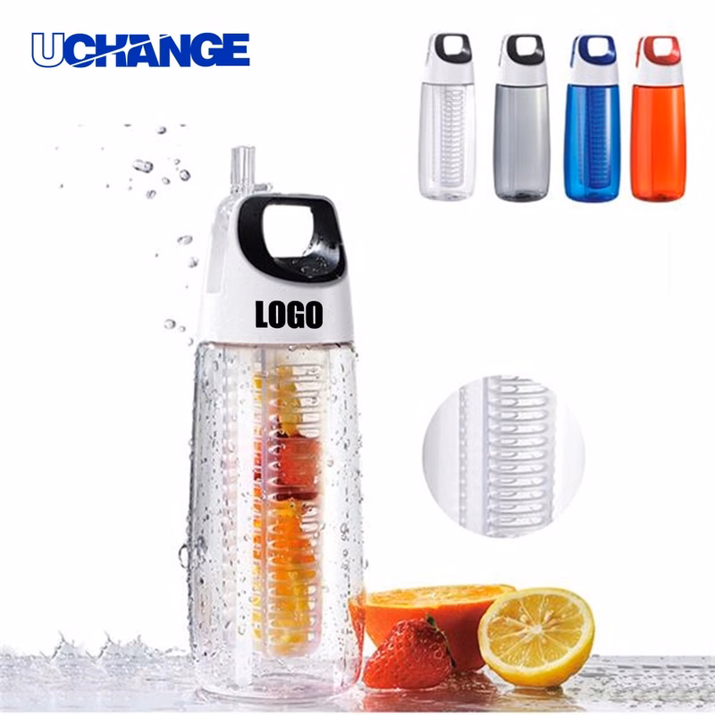 Fruit Water Bottle with Straw