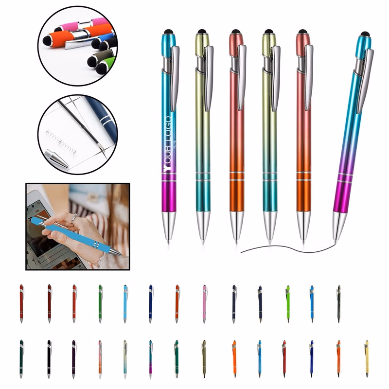 Retractable Ballpoint Pen With Stylus Tip