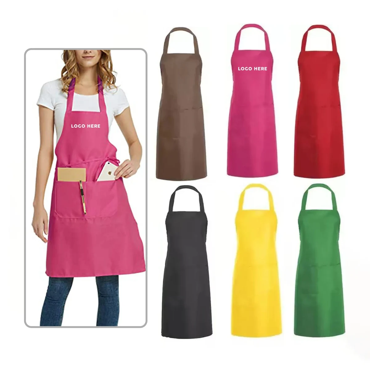 Kitchen Apron With Pocket 1