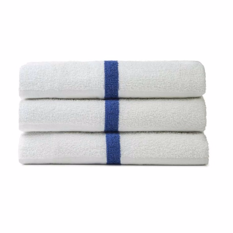 Premium Terry Blue Stripe Bath Towels 22x44