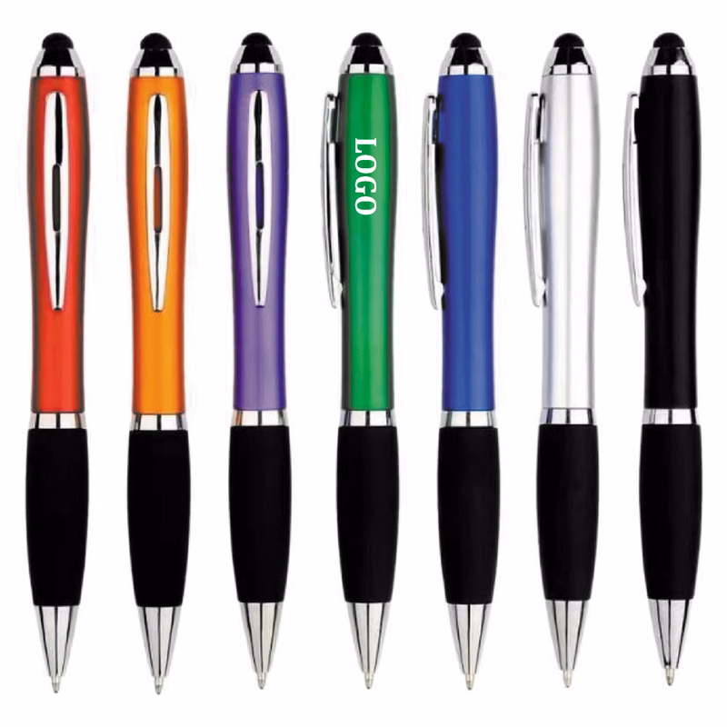 Factory Custom Logo Gift Promotional Business Ball Pens with Soft Rubber