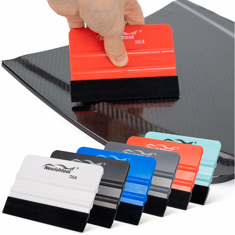 Plastic Felt Edge Vinyl Squeegee / Graphic Decal Scraper Applicator Tool