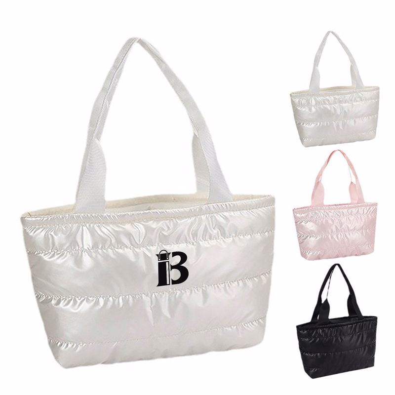 custom puffer tote bag