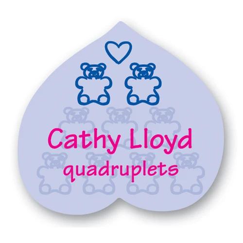Full Color Name Badge w/ Personalization (2.125"X2.25") Heart 1