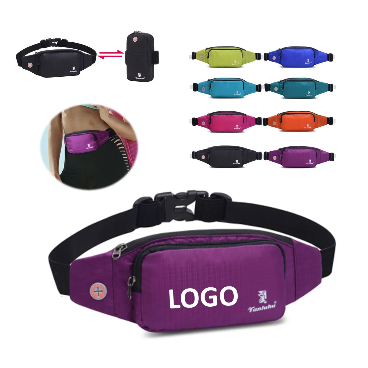 Outdoor Fitness Armbands Phone Waist Bag 1