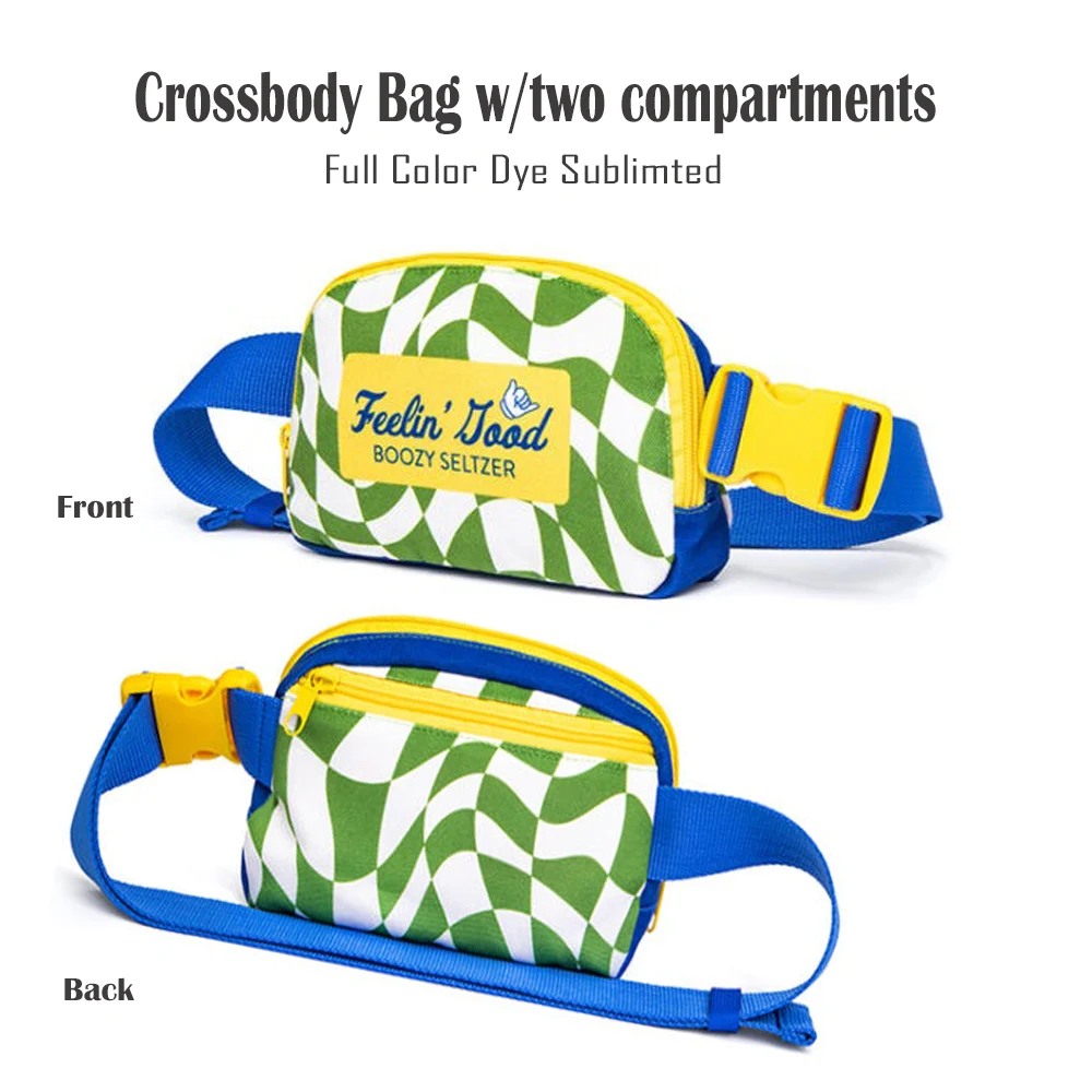 Eco-Friendly and Fully Customizal Recycled Canvas Crossbody Bag 1